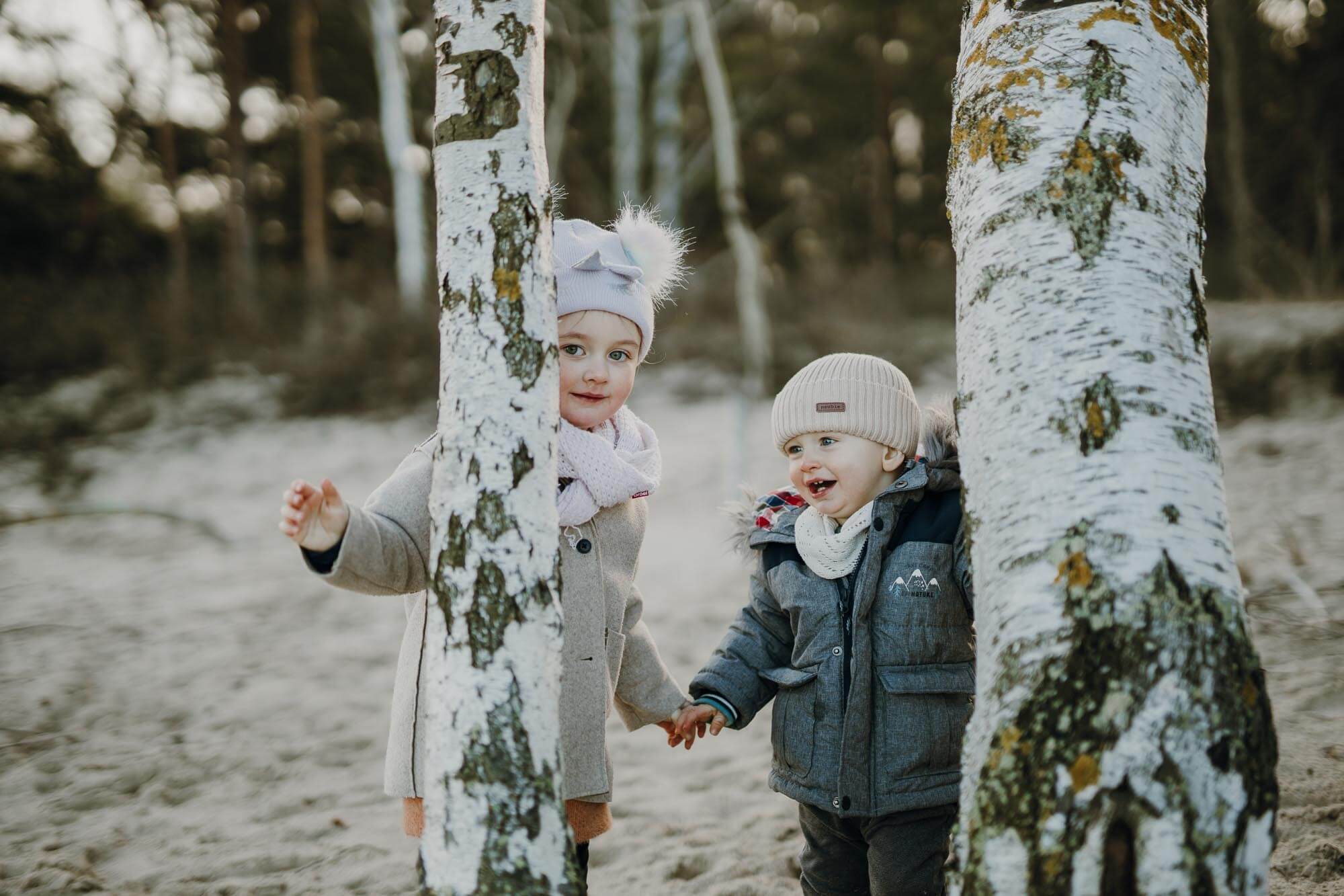 Zimowa sesja rodzinna nad morzem